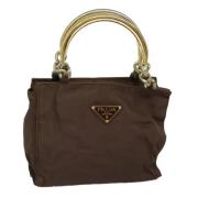 Pre-owned Nylon handbags Prada Vintage , Brown , Dames