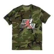 Klassiek heren T-shirt in olijf camo Jordan , Green , Heren