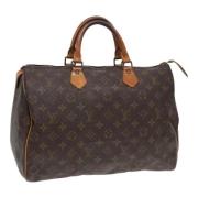 Pre-owned Canvas handbags Louis Vuitton Vintage , Brown , Dames