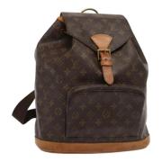 Pre-owned Canvas backpacks Louis Vuitton Vintage , Brown , Dames