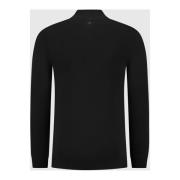 Essentiële Gebreide Halfzip Sweater Zwart Pure Path , Black , Heren