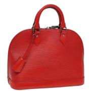 Pre-owned Leather handbags Louis Vuitton Vintage , Red , Dames