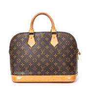 Pre-owned Coated canvas handbags Louis Vuitton Vintage , Brown , Dames