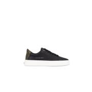 Zwarte Militaire Stijl Sneakers Alexander Smith , Black , Heren