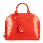 Pre-owned Leather handbags Louis Vuitton Vintage , Orange , Dames