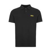 Heren Logo Print Front Polo Barbour , Black , Heren