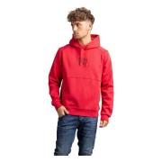 Rode Chest Logo Hoodie Heren Emporio Armani , Red , Heren