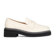 Leren loafers in off-witte kleur Kazar Studio , White , Dames