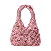 Mini Satijnen Tas Hibourama , Pink , Dames