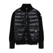 Zwarte Gebreide Donsgevulde Trui Moncler , Black , Dames