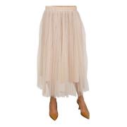 Beige Geplooide Rok Twinset , Beige , Dames