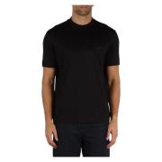 Velours logoprint lyocell katoen T-shirt Emporio Armani , Black , Here...