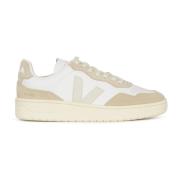 Witte Leren Sneakers Vrouw Pak Veja , Beige , Dames