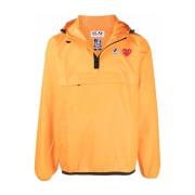 Stijlvolle Unisex Jas Comme des Garçons Play , Orange , Heren