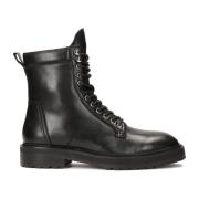 Zwarte leren laarzen in militaire stijl Kazar Studio , Black , Heren