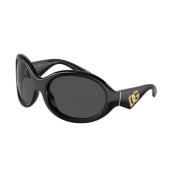 Zwart Grijs Zonnebril Dg6201 Model Dolce & Gabbana , Black , Dames