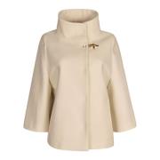 Jas met enkele rij knopen Fay , Beige , Dames