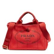 Pre-owned Canvas handbags Prada Vintage , Red , Dames