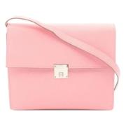 Pre-owned Leather crossbody-bags Hermès Vintage , Pink , Dames