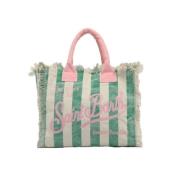 Fringed katoenen tote tas Vanity MC2 Saint Barth , Green , Dames