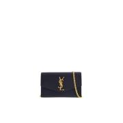 YSL Uptown Ketting Mini Tas Saint Laurent , Black , Dames