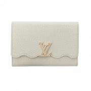 Pre-owned Leather wallets Louis Vuitton Vintage , White , Dames