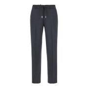 Grijze Wol Stretch Broek PT Torino , Gray , Dames