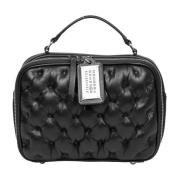 Zwarte Gewatteerde Nappa Leren Handtas Maison Margiela , Black , Dames