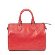 Pre-owned Leather handbags Louis Vuitton Vintage , Red , Dames