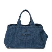 Pre-owned Canvas handbags Prada Vintage , Blue , Dames