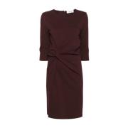 Bordeaux Asymmetrische Jurk Twist Detailing Lanvin , Purple , Dames