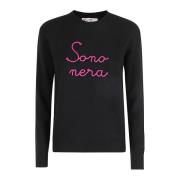 Stijlvolle Crewneck Sweater MC2 Saint Barth , Black , Dames