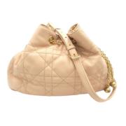 Pre-owned Leather dior-bags Dior Vintage , Beige , Dames