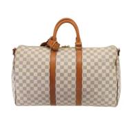 Pre-owned Canvas travel-bags Louis Vuitton Vintage , White , Dames