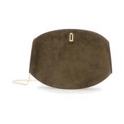 Bruine Suède Crossbody Tas Savette , Brown , Dames