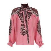 Bloemenprint Blouse La DoubleJ , Pink , Dames