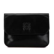 Pre-owned Leather clutches Loewe Pre-owned , Black , Dames