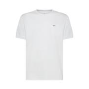 Casual Katoenen T-shirt Sun68 , White , Heren