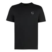 Reflecterend Katoenen Crew-neck T-shirt Hugo Boss , Black , Heren