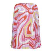 Abstract Print Zijden Mini Jurk Emilio Pucci , Multicolor , Dames