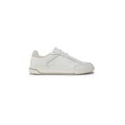 Lage Top Veterschoenen van Leer Calvin Klein , White , Heren