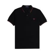 Zwarte Polo Shirt Herfst/Winter Katoen Fred Perry , Black , Heren