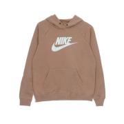 Rose Whisper Hoodie met Kangaroo Pocket Nike , Brown , Dames