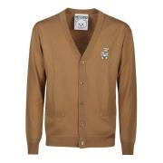 Stijlvolle Gebreide Cardigan Sweater Moschino , Brown , Heren