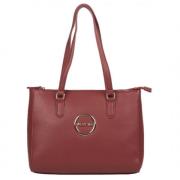 Rode schoudertas met gouden logo Valentino by Mario Valentino , Red , ...