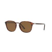 Klassieke zonnebril in Dark Havana/Brown Persol , Brown , Heren