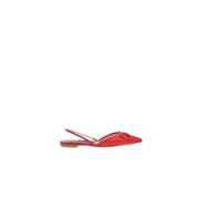 Rode Mesh Insignia Platte Schoenen Carolina Herrera , Red , Dames