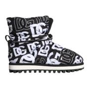 Logo Nylon Mid Calf Laarzen Dolce & Gabbana , Black , Heren