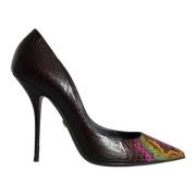 Multicolor exotische leren hakpompen schoenen Dolce & Gabbana , Black ...