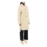 Deconstructed jas van maagdelijke wol Jil Sander , Beige , Dames